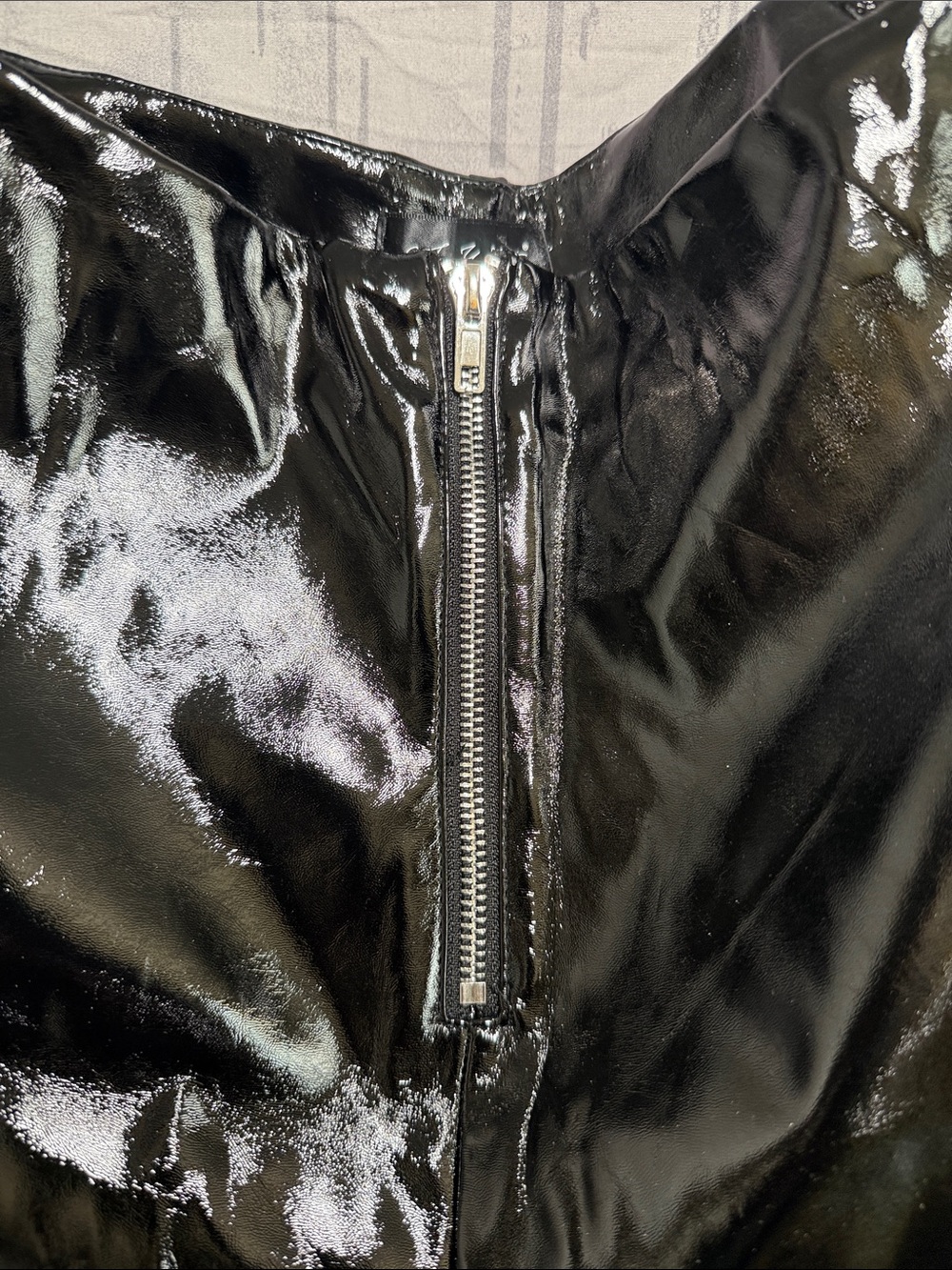 NWT SAY WHAT PVC VINYL ZIPPER CIGARETTE PANTS - Picture 2 of 8